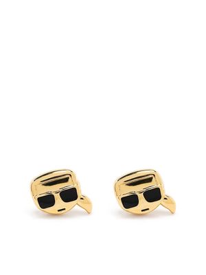 Karl Lagerfeld Ikonik Karl stud earrings - Gold