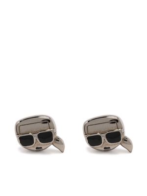 Karl Lagerfeld Ikonik Karl stud earrings - Silver