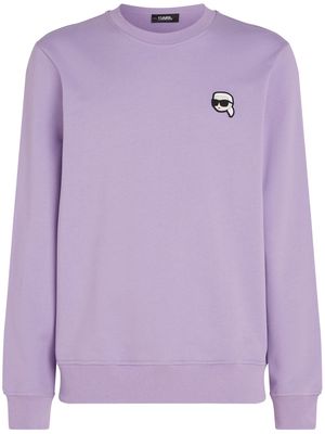 Karl Lagerfeld Ikonik organic-cotton sweatshirt - Purple