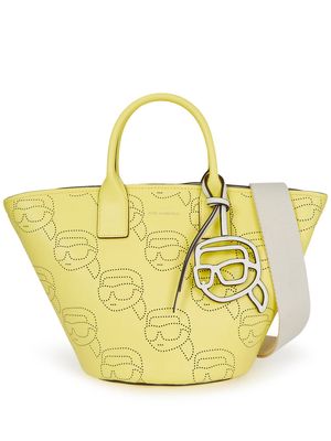 Karl Lagerfeld Ikonik perforated tote bag - Yellow