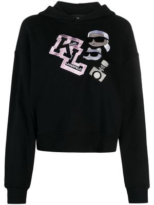 Karl Lagerfeld Ikonik Varsity hoodie - Black