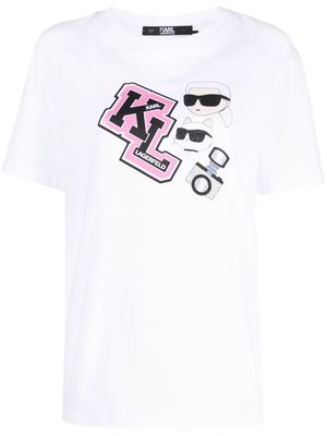 Karl Lagerfeld Ikonik Varsity oversized T-shirt - White