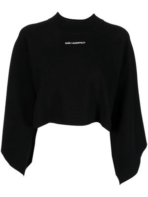Karl Lagerfeld intarsia-knit jumper - Black