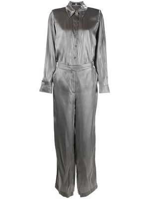 Karl Lagerfeld iridescent wide-leg jumpsuit - Grey