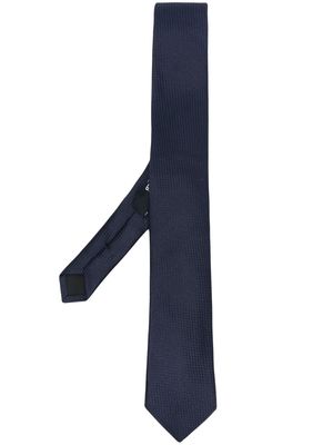 Karl Lagerfeld jacquard silk tie - Blue