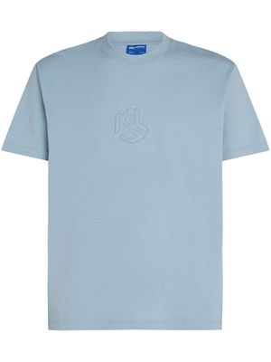 Karl Lagerfeld Jeans 3D monogram-applique organic cotton T-shirt - Blue