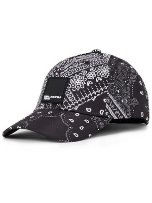 Karl Lagerfeld Jeans bandana-print baseball cap - Black