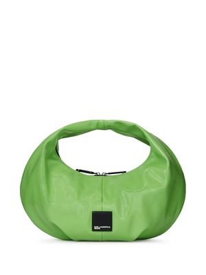 Karl Lagerfeld Jeans Box logo-appliqué shoulder bag - Green