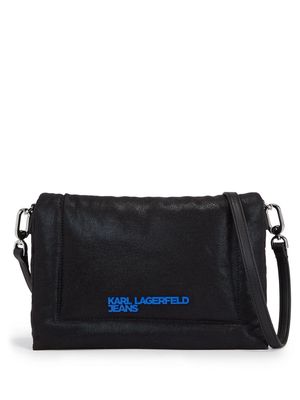Karl Lagerfeld Jeans coated-denim crossbody bag - Black