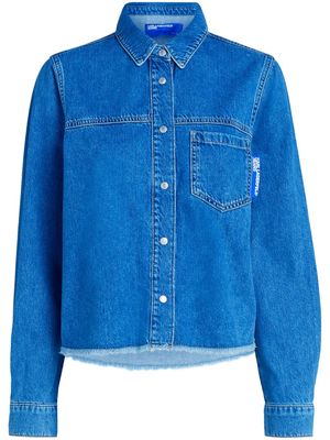 Karl Lagerfeld Jeans cropped organic cotton denim shirt - Blue
