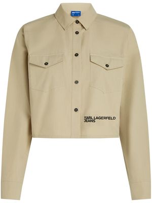 Karl Lagerfeld Jeans cropped shirt - Neutrals