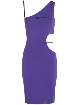 Karl Lagerfeld Jeans cut-out tank minidress - Purple