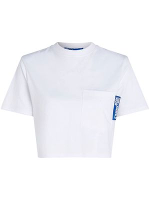 Karl Lagerfeld Jeans darted cropped T-shirt - White