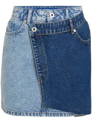 Karl Lagerfeld Jeans deconstructed denim miniskirt - Blue