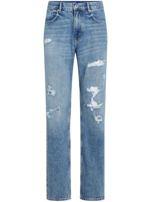 Karl Lagerfeld Jeans distressed-effect organic cotton jeans - Blue