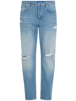 Karl Lagerfeld Jeans distressed tapered-leg jeans - Blue