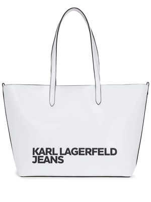 Karl Lagerfeld Jeans Essential Logo tote bag - White