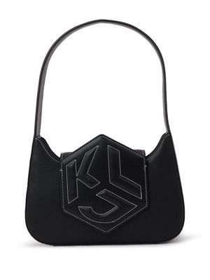 Karl Lagerfeld Jeans Hexagon-monogram shoulder bag - Black