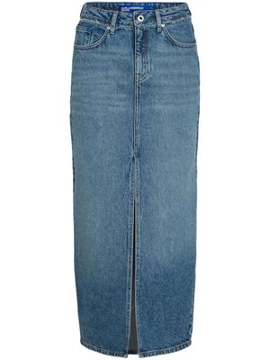 Karl Lagerfeld Jeans high-rise denim maxi skirt - Blue