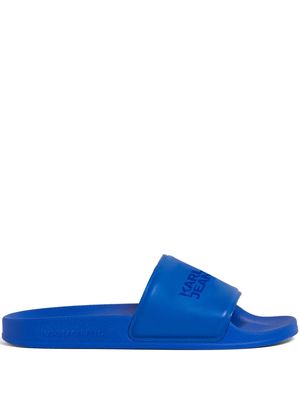 Karl Lagerfeld Jeans KLJ logo-print slides - Blue