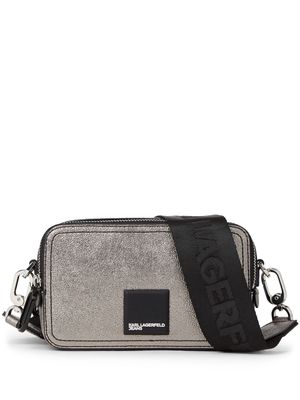 Karl Lagerfeld Jeans KLJ metallic crossbody bag - Silver