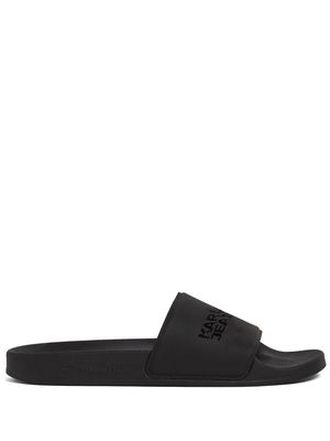 Karl Lagerfeld Jeans Kondo logo-print slides - Black