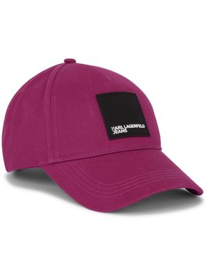 Karl Lagerfeld Jeans logo-appliqué baseball cap - Purple