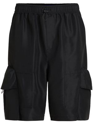 Karl Lagerfeld Jeans logo-appliqué cargo shorts - Black
