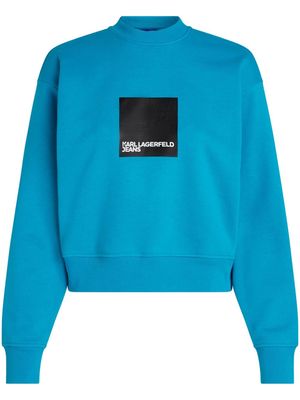 Karl Lagerfeld Jeans logo-appliqué crew-neck sweatshirt - Blue