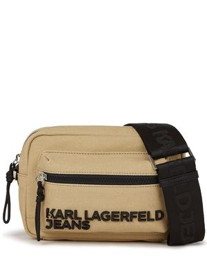 Karl Lagerfeld Jeans logo-appliqué recycled cotton bag - Neutrals