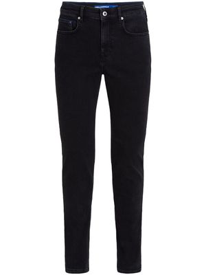 Karl Lagerfeld Jeans logo-appliqué skinny jeans - Black