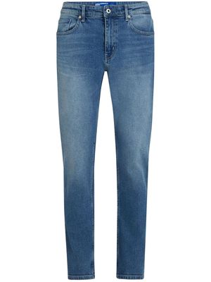 Karl Lagerfeld Jeans logo-embroidered slim-cut jeans - Blue