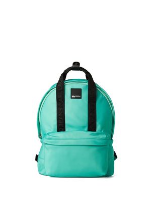 KARL LAGERFELD JEANS logo-patch backpack - Green