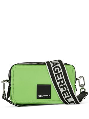 Karl Lagerfeld Jeans logo-patch camera bag - Green