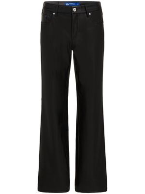 Karl Lagerfeld Jeans logo-patch flared trousers - Black