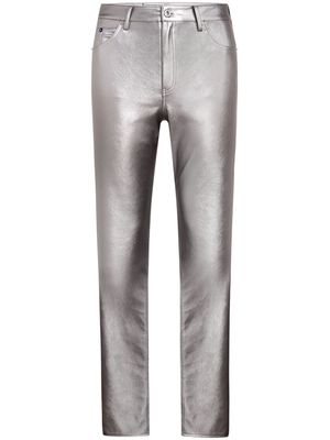 Karl Lagerfeld Jeans logo-patch flared trousers - Silver