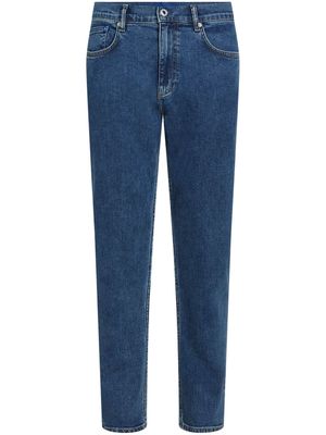 Karl Lagerfeld Jeans logo-patch organic cotton tapered jeans - Blue