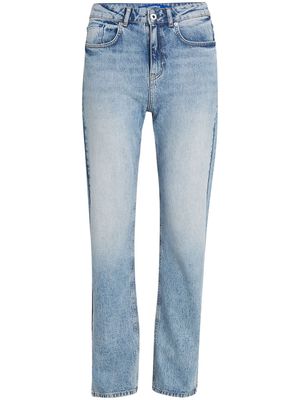 Karl Lagerfeld Jeans logo-patch straight-leg jeans - Blue