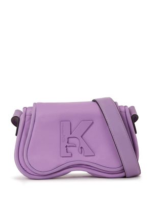 Karl Lagerfeld Jeans logo-plaque camera bag - Purple