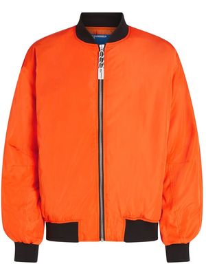 Karl Lagerfeld Jeans logo-print bomber jacket - Orange