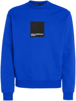 Karl Lagerfeld Jeans logo-print jersey sweatshirt - Blue