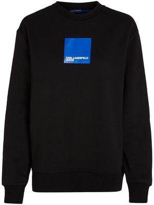 Karl Lagerfeld Jeans logo-print organic cotton sweatshirt - Black