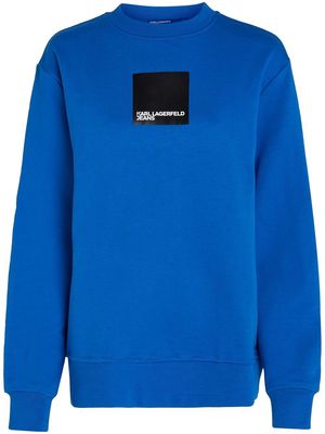 Karl Lagerfeld Jeans logo-print organic cotton sweatshirt - Blue