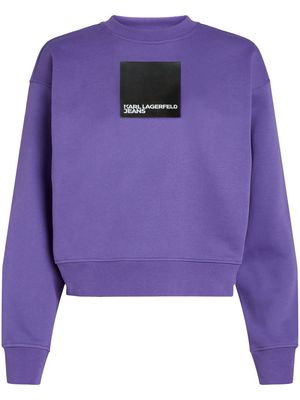 Karl Lagerfeld Jeans logo-print organic cotton sweatshirt - Purple