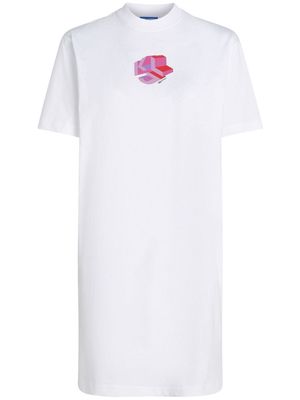 Karl Lagerfeld Jeans logo-print organic cotton T-shirt dress - White