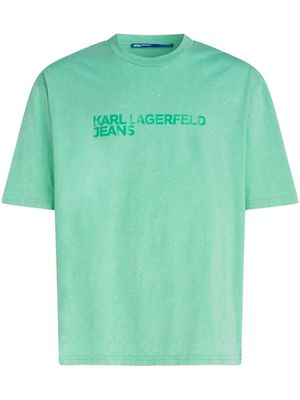 KARL LAGERFELD JEANS logo-print organic cotton T-shirt - Green