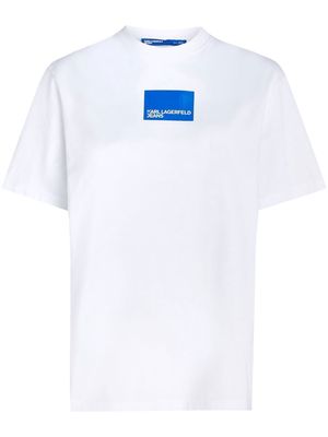 KARL LAGERFELD JEANS logo-print organic cotton T-shirt - White
