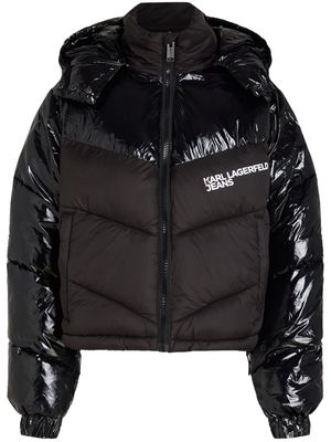 Karl Lagerfeld Jeans logo-print padded jacket - Black