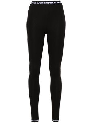 Karl Lagerfeld Jeans logo-waistband leggings - Black