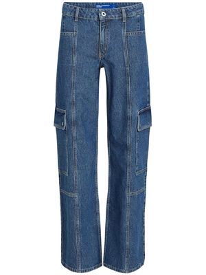 Karl Lagerfeld Jeans low-rise wide-leg cargo jeans - Blue